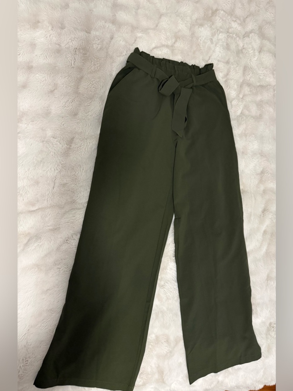 SySea High-Waisted Palazzo Wide-Leg Pants in Army Green
